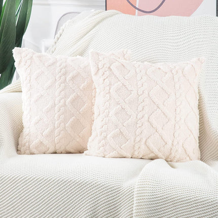 Cozy Winter Elegance Plush Fleece Pillow Set