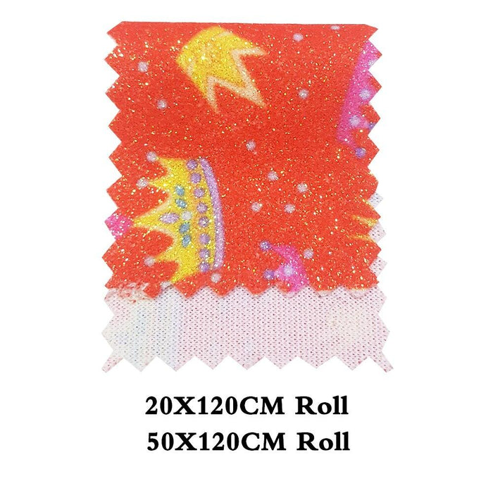 Jumbo Crown Sparkle Glitter Fabric Roll - Extra Large Crafting Material