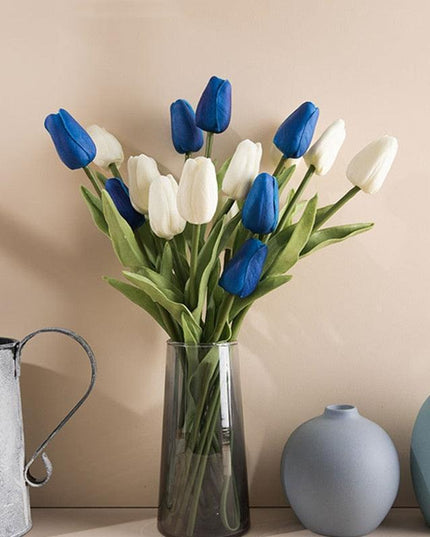 Lifelike 31-Piece Artificial Tulip Arrangement - Colorful Floral Centerpiece