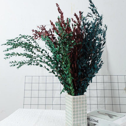 Charming Dried Eucalyptus Millet Leaf Arrangement: A Stylish Home Decor Essential