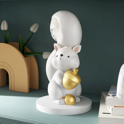 Charming Handcrafted Squirrel Figurine Ornaments for a Stylish Home Makeover