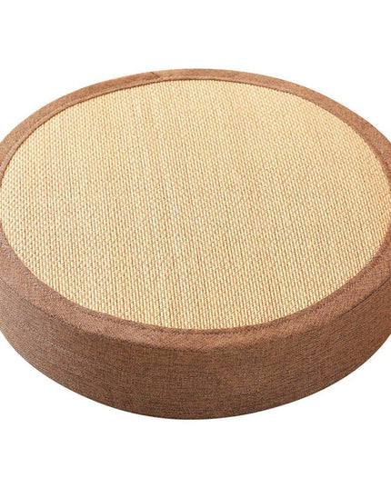 Serene Cattail Japanese Futon Meditation Cushion - Hand-Woven Round Floor Pillow