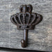 Vintage European Crown Wrought Iron Coat Hook - Home Decor Accent