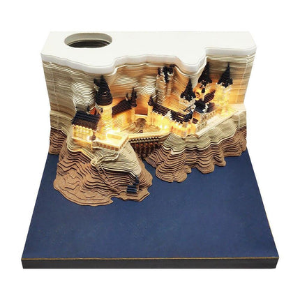 Luxurious 3D LED Memo Pad Calendar: Exquisite Paper Gift Set for the Discerning Individual