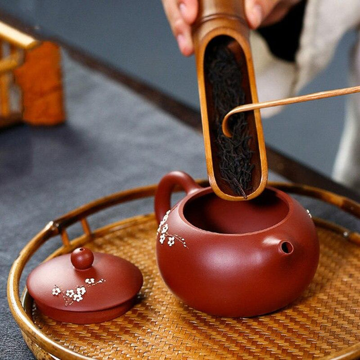 Yixing Purple Clay Teapot - Traditional Chinese Tea Brewer with Handcrafted Elegance