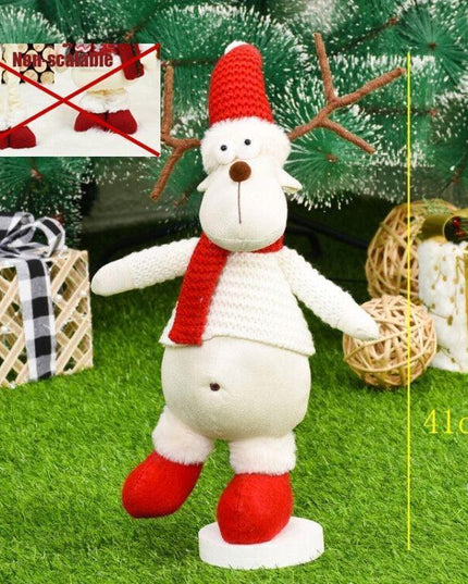 Enchanting Christmas Figurine Collection: Santa, Snowman, and Elk for Festive Home Decor