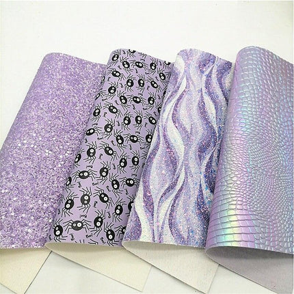 Glistening Spiderweb Faux Leather Craft Sheets for Halloween Creations
