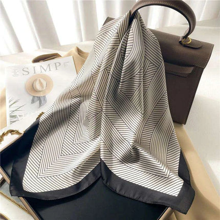 Elegant Leopard Print Silk-like Scarf: Elevate Your Style Game