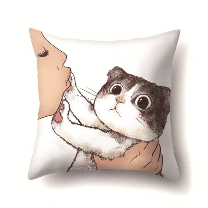 Aadorable Cat Paw Cushion Cover for Whimsical Feline Enthusiasts