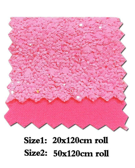 Glamorous Rose Pink Chunky Glitter Fabric Roll for Stunning Handbags and Accessories