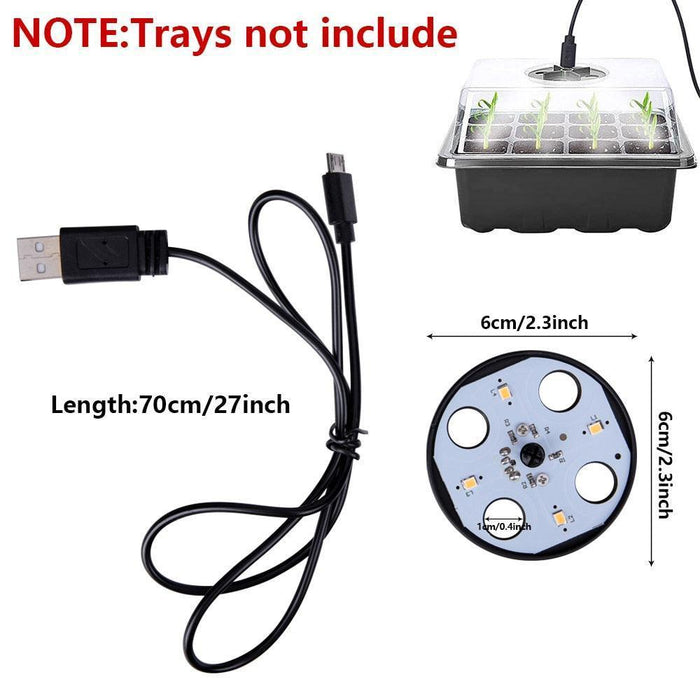 LED Seedling Starter Set with Humidity Control - Complete 5-Tray System for Enhanced Plant Growth