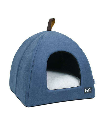 Cozy Velvet Winter Hideaway for Small Pets