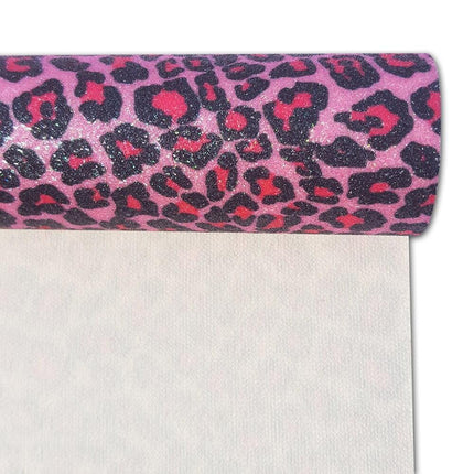 Glittering Leopard Print Faux Leather Crafting Roll: Ignite Your Creative Spirit!