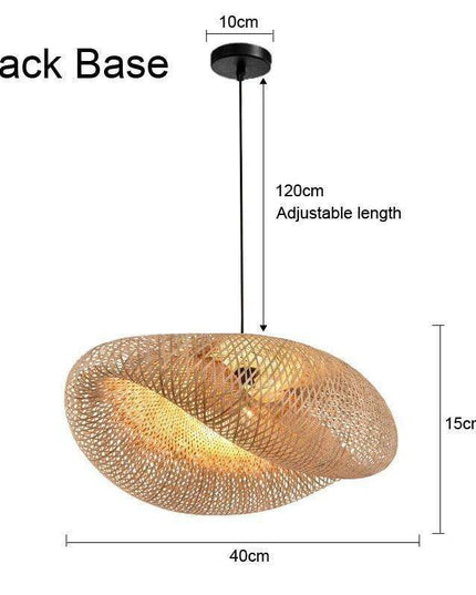 Sustainable Bamboo Chandelier Pendant Light - Stylish Illumination for Dining Areas