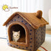 Cozy Arctic Velvet Long-eared Cat House for Small Pets