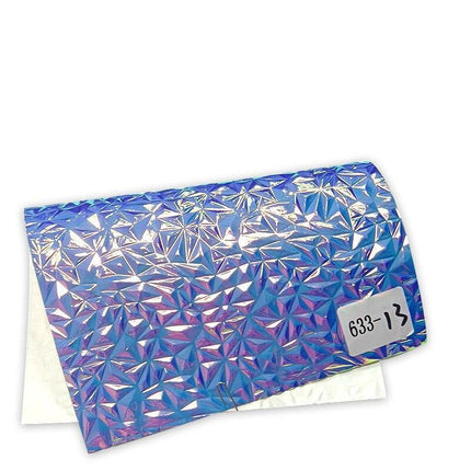 Radiant Crumpled Holographic PU Faux Leather for Creative Creations