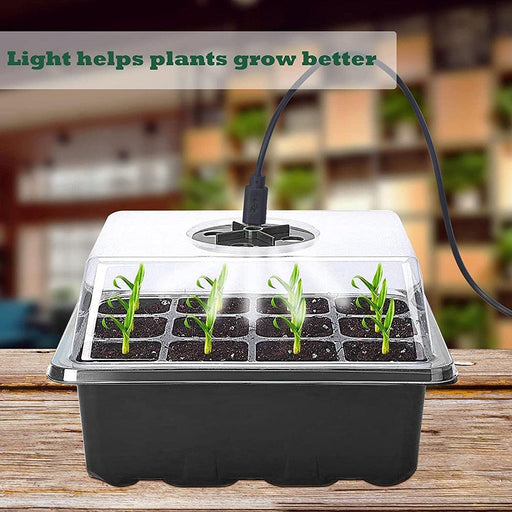 LED Grow Light Seedling Starter Kit with Adjustable Humidity - Set of 5
