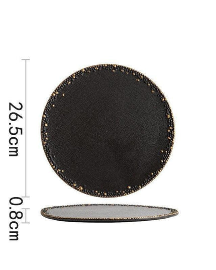 Sophisticated Pearl Point Ceramic Plate Collection for Elegant Dining