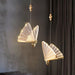 LED Butterfly Pendant Lights for Bedside Bedroom Staircase Indoor Lighting Nordic Modern Art Hanging Lamps Home Decors Lustre