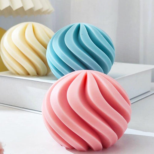 Pillar Spiral Silicone Candle Mold Round Wave Twirl Silicone Mould Wavy Wax Molds Soap mold Shell leaf geometric Candle Mold-0-Très Elite-NO LZ385 mold-Très Elite
