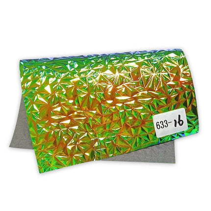 Radiant Crumpled Holographic PU Faux Leather for Creative Creations