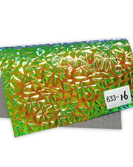 Radiant Crumpled Holographic PU Faux Leather for Creative Creations