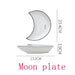 Moonlit Charm Ceramic Plate Set - Handcrafted Celestial Dining Ensemble