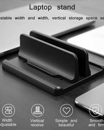 Dual-Device Vertical Laptop Organizer with Customizable Slot Width