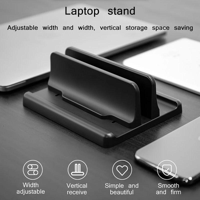 Vertical Laptop Stand Adjustable Holder For MacBook Air M1 Mac Book Pro Lenovo Huawei HP Dell iPad Notebook Base Tablet Holder-0-Très Elite-Single-Slot Black-Très Elite