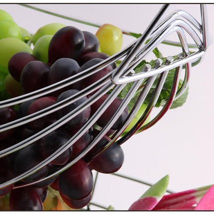 Sleek Stainless Steel Multi-Functional Storage Tray for Fruits and More