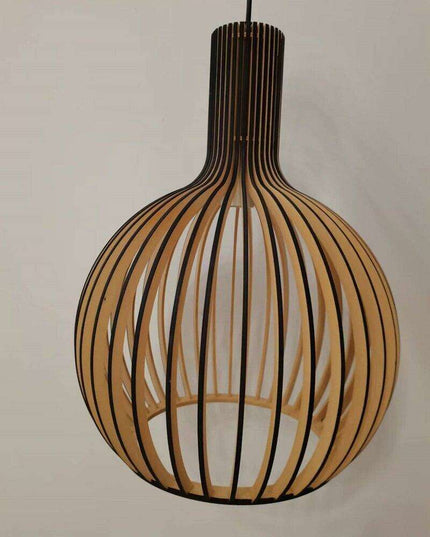 Nordic Elegance Wooden Pendant Light in Soft Shades