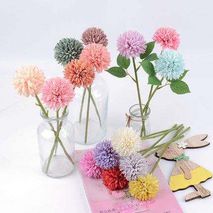 Chic Silk Dandelion Floral DIY Home Decoration Set - Elegant and Versatile
