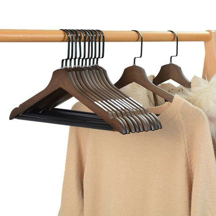 Elegant Lotus Wood Hanger Set of 5 - 10 pcs - Premium Closet Organization Solution