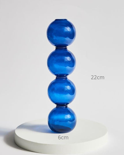 Handcrafted Nordic Bubble Glass Vase: Elegant Floral Display for Modern Homes
