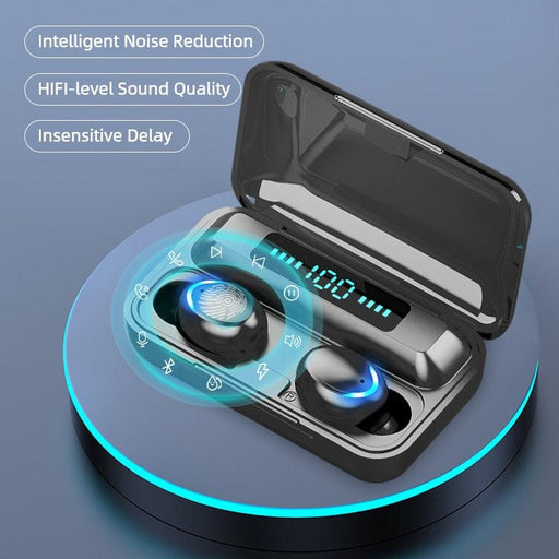 F9 True Wireless Earbuds: Bluetooth 5.0, LED Display, Waterproof, HD Calls & Noise Reduction