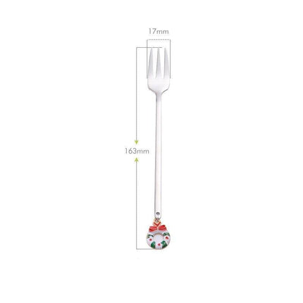 Festive Joy Stainless Steel Cutlery Set - Delightful Tableware for Holiday Celebrations