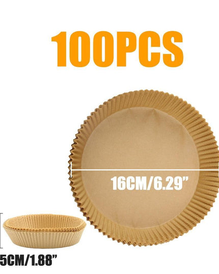 Round Non-Stick Parchment Paper Liners for Effortless Air Fryer Cooking
