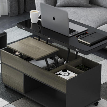 Convertible Lift-Top Coffee Table: Versatile Dining & Living Space Solution