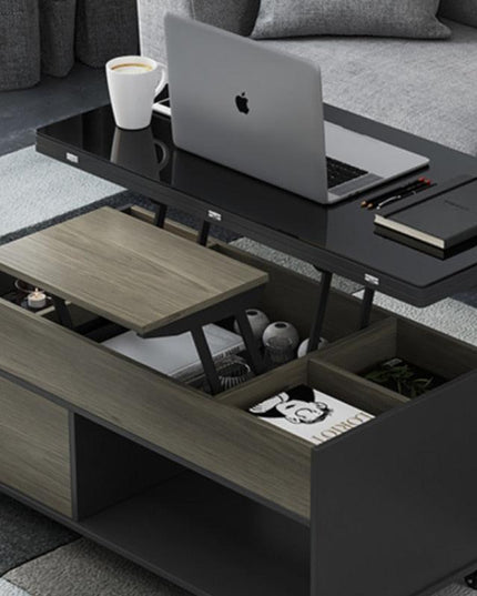 Convertible Lift-Top Coffee Table: Versatile Dining & Living Space Solution