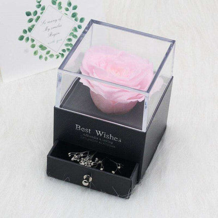 Eternal Elegance Rose Glass Display - A Timeless Tribute to Lasting Affection