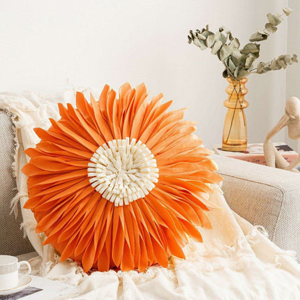 Pink and White Floral Velvet Tufted Throw Pillow Set with Fringe Trimming