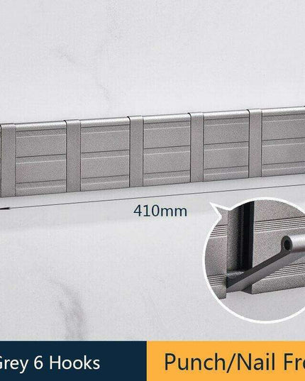 Stylish Grey Aluminum Wall Hooks for Modern Home Organization