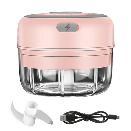 Compact Electric Garlic Chopper with Quick-Slice Technology and Adjustable Capacity