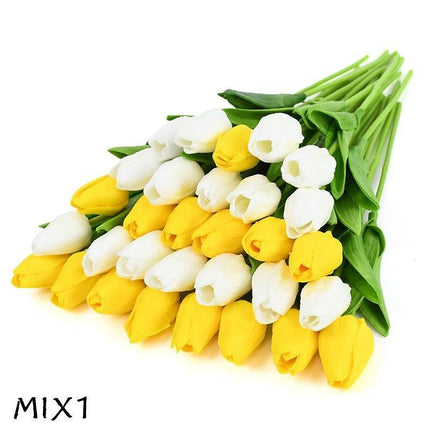 Elegant 31-Piece Faux Tulip Arrangement - Enhance Your Celebrations