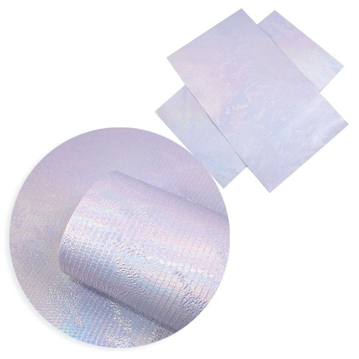 Shimmering Holographic Synthetic Leather Sheets - DIY Craft Supplies