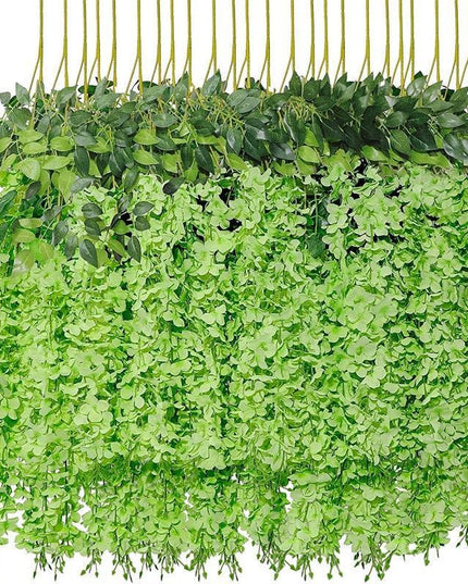 36-Piece Realistic Wisteria Floral Vines for Elegant Weddings and Home Decor