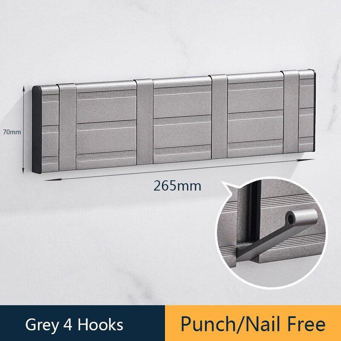 Modern Electroplated Aluminum Wall Hook Set - Elegant Storage Solution
