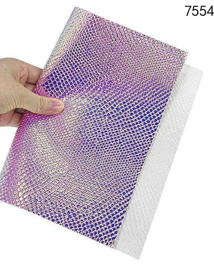 Iridescent Python Scale Holographic PU Fabric - Unleash Your Creative Potential