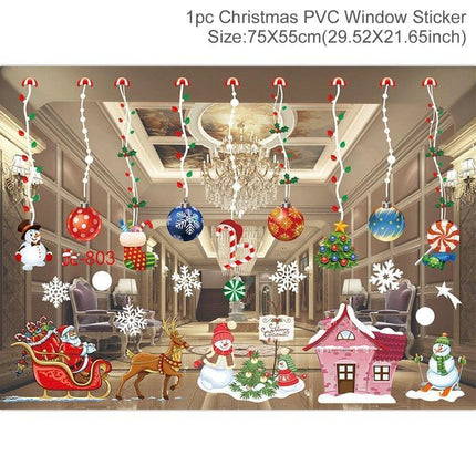 Festive Holiday Celebration Sticker Set: Christmas & New Year Wall and Window Decor