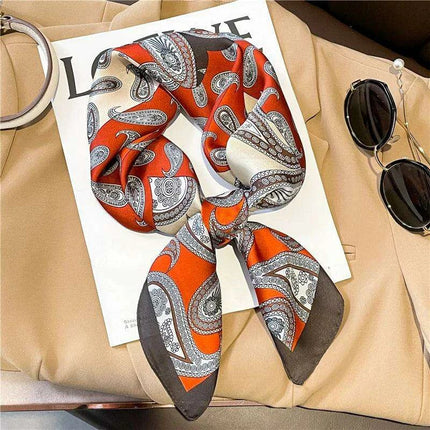 Elegant 70x70CM Printed Polyester Scarf for Timeless Style